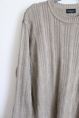 Van Heusen Tan Knit Grandpa Sweater | M
