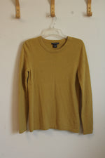 Chelsea & Theodore Olive Cashmere Sweater | L