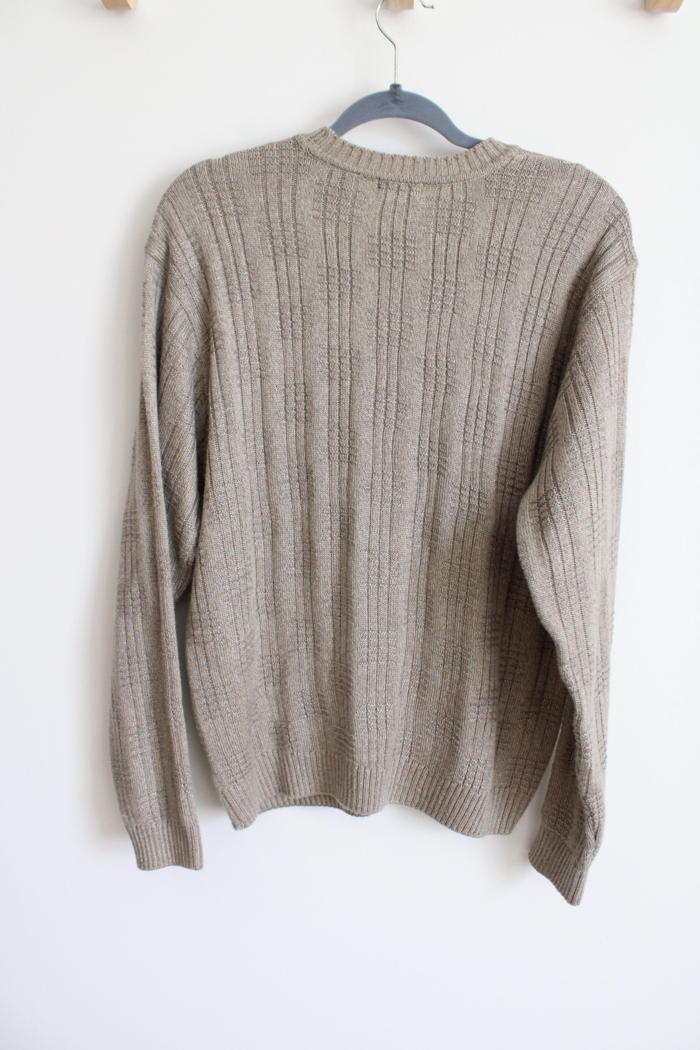 Van Heusen Tan Knit Grandpa Sweater | M