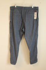NEW Adidas Heathered Blue Knit Jogger Pants | 38