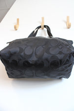 Coach Black Nylon Weekender Tote Bag