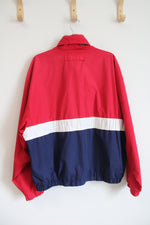 Vintage Trader Bay Red White & Blue Windbreaker Jacket | L