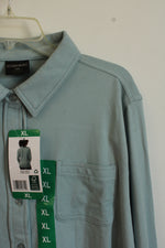 NEW 32 Degrees Heat Light Green Button Up Top | XL