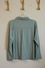 NEW 32 Degrees Heat Light Green Button Up Top | XL