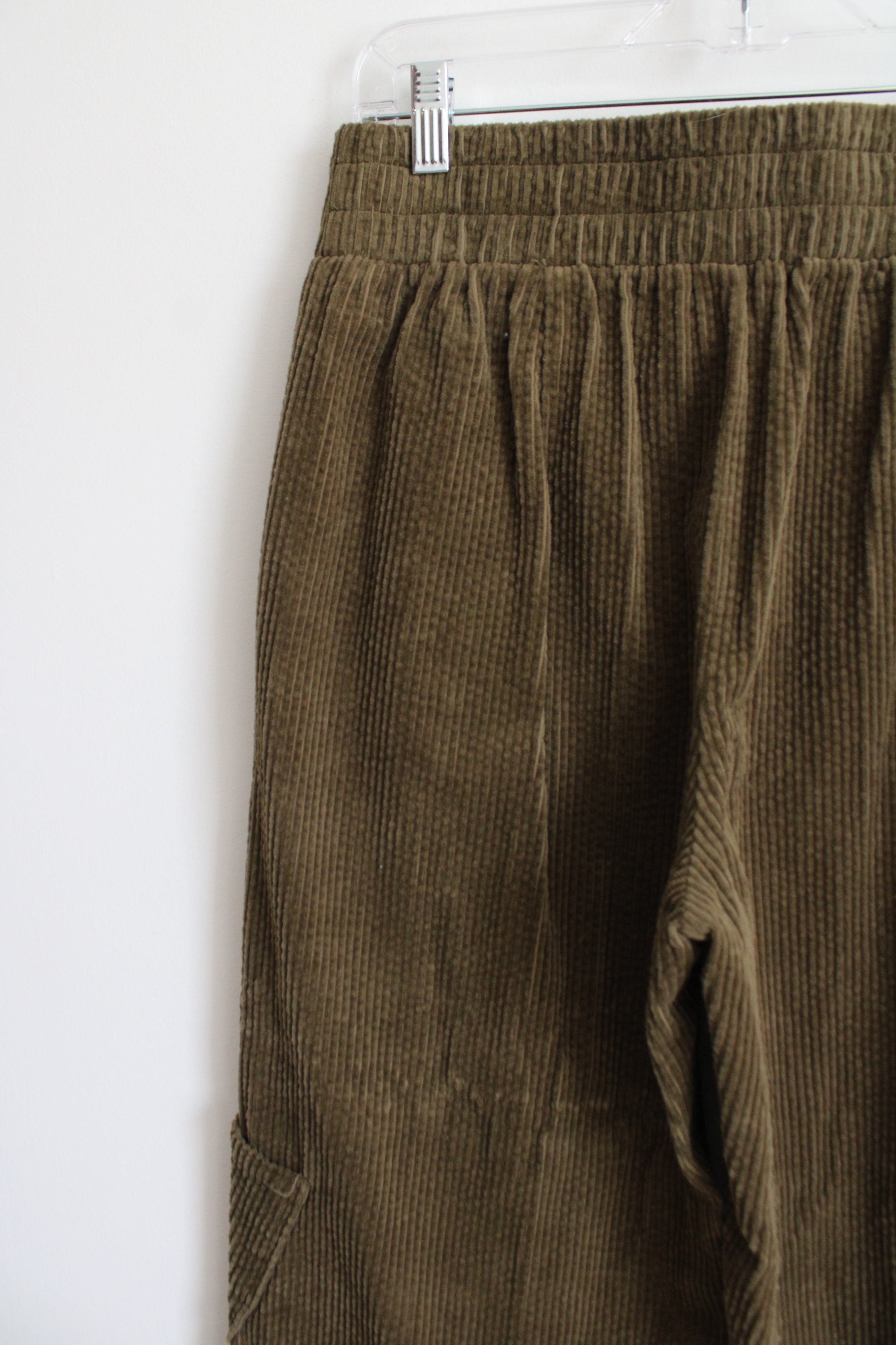Habitat Green Corduroy Wide Leg Pant | S