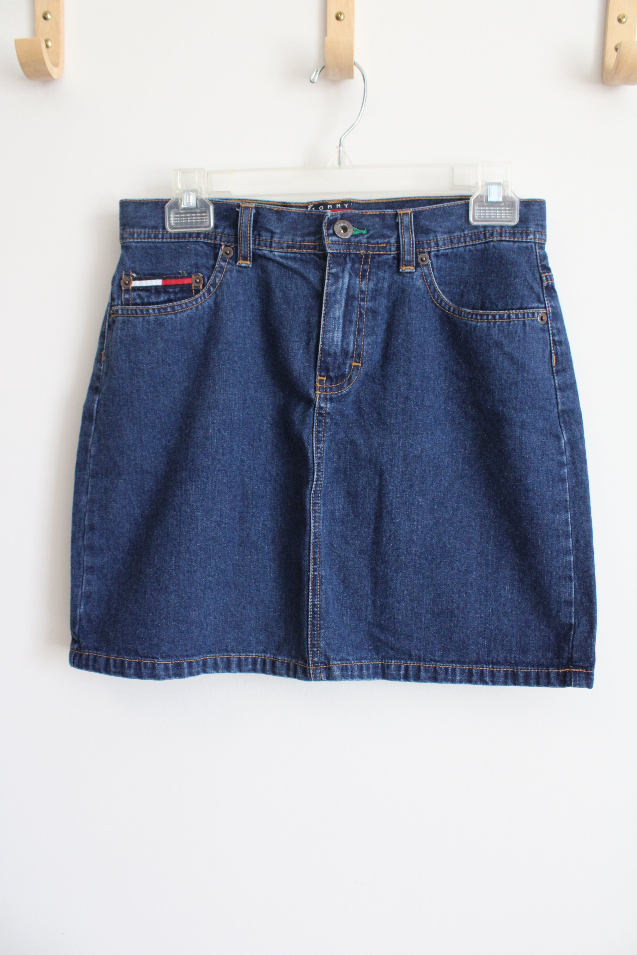 Tommy Hilfiger Mid Wash Denim Mini Skirt | 7