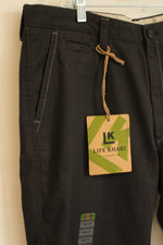 NEW Haggar Dark Gray Relaxed Straight Pants | 36 x 30