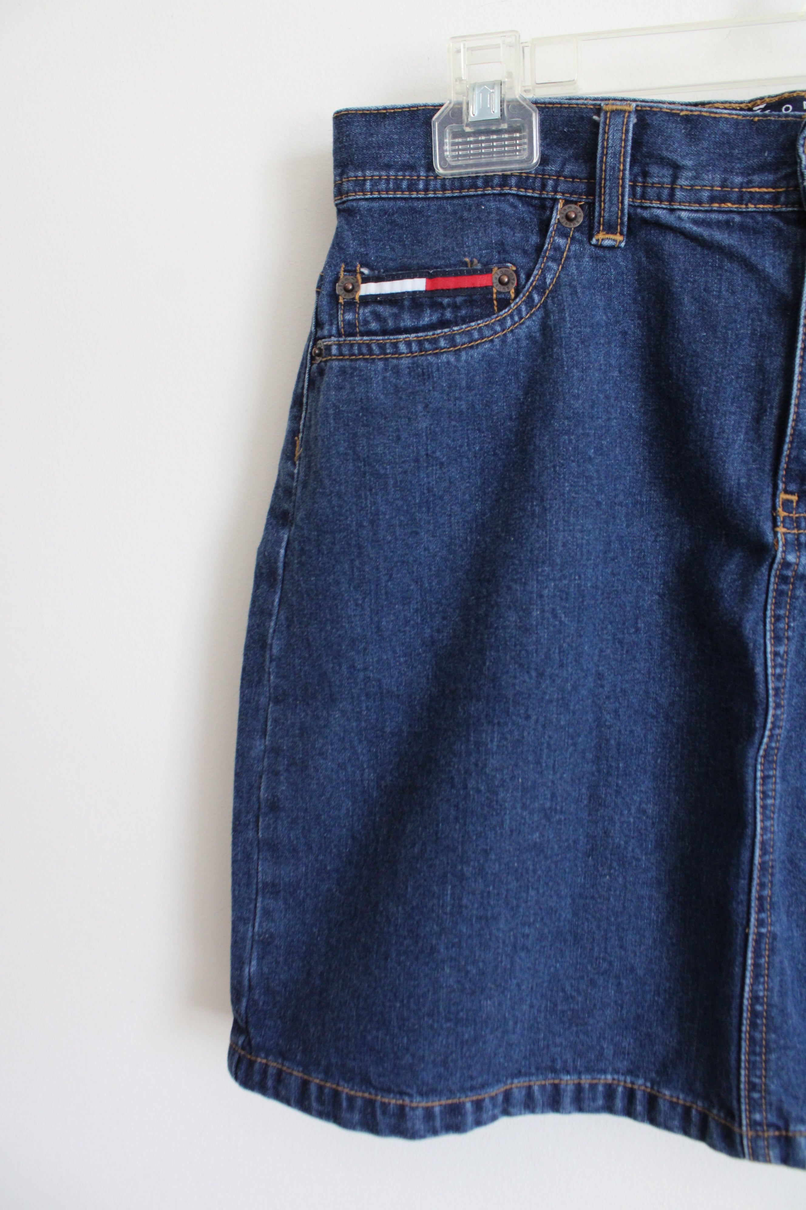 Tommy Hilfiger Mid Wash Denim Mini Skirt | 7