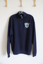 NEW Jerzees Navy Blue Angels 1/4 Zip Sweatshirt | L