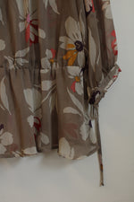 Old Navy Printed Sheer Blouse with Ruffle Details | XL
