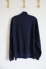 NEW Jerzees Navy Blue Angels 1/4 Zip Sweatshirt | L