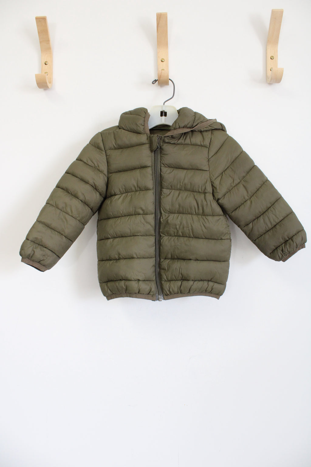 Cecorc Olive Green Puffer Winter Coat | 12-18 MO