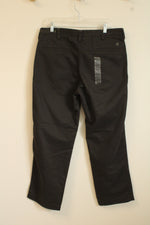 NEW Haggar Dark Gray Relaxed Straight Pants | 36 x 30