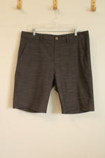 NEW One Day Away! Dark Gray Stripe Hybrid Stretch Shorts | 36