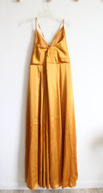 Galina Signature Gold Satin Cowl Neck Bridesmaid Dress | 22