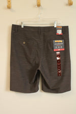 NEW One Day Away! Dark Gray Stripe Hybrid Stretch Shorts | 36