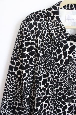 Susan Graver Giraffe Print Jacket | 2X