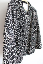 Susan Graver Giraffe Print Jacket | 2X