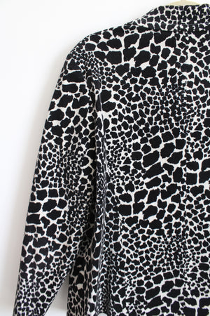 Susan Graver Giraffe Print Jacket | 2X