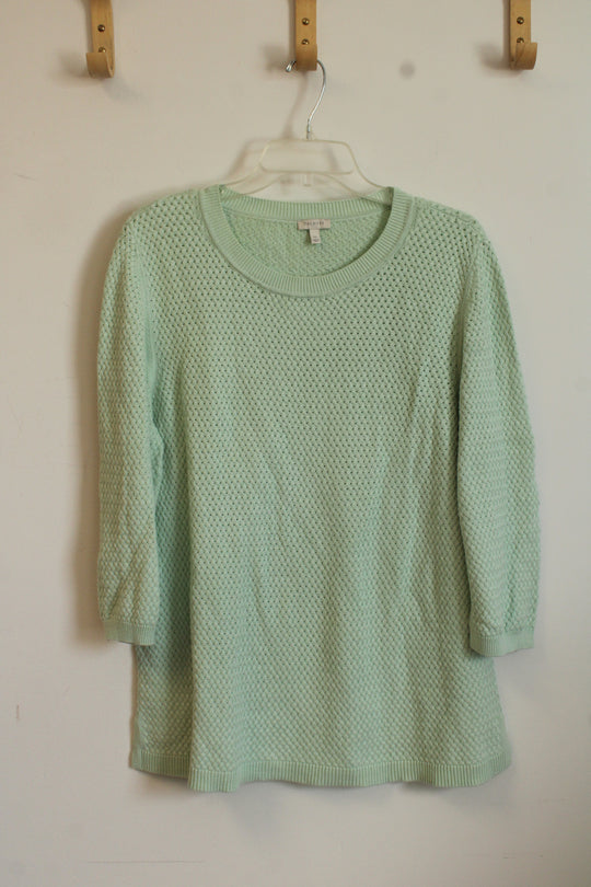 Talbots Light Green 3Q Sleeve Sweater | XL