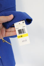 NEW Michael Kors Blue Wool Blend Belted Coat | M