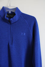 Under Armour Cobalt Blue Lined Blue 1/4 Zip Jacket | XL