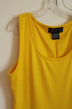 Kardashian Kollection Yellow Fit and Flare Dress with Pockets | XL