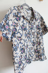 Sag Harbor Linen Blend Patterned Top | XL