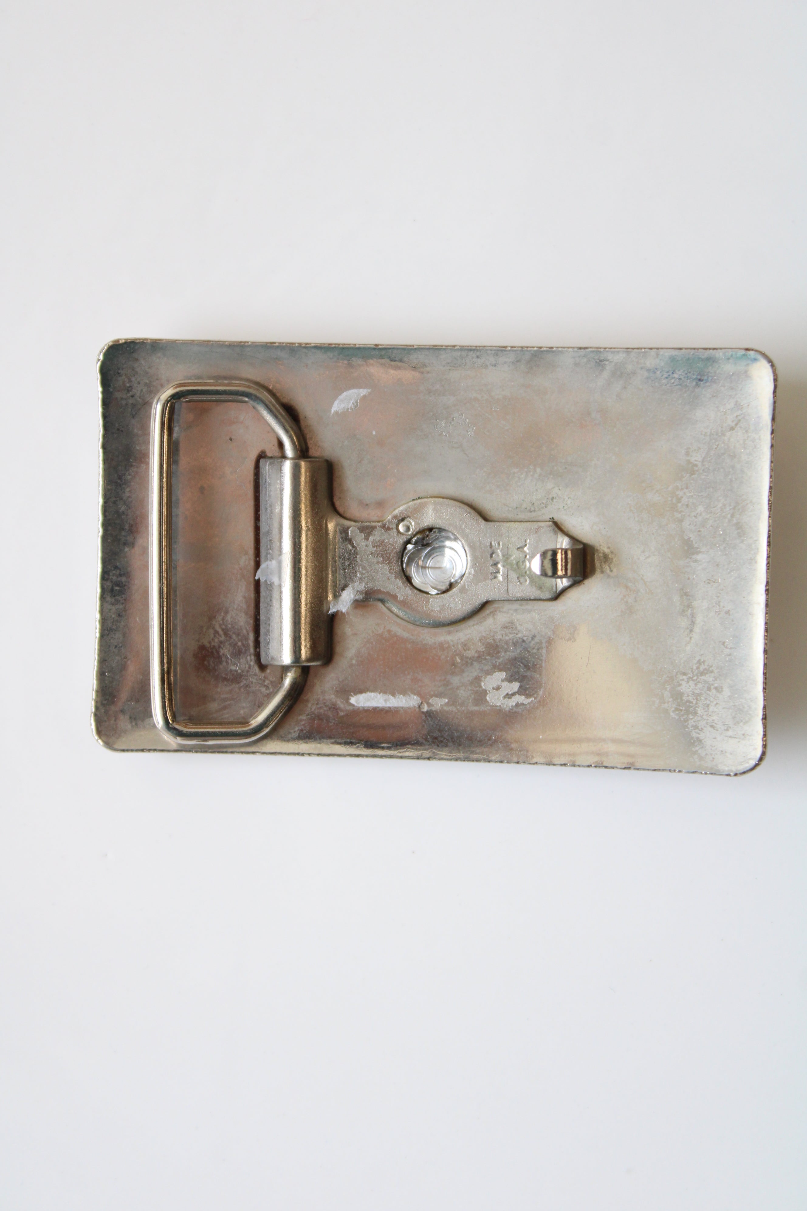 Vintage Western Silver Square Dancing Couple Motif Belt Buckle