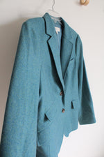Talbots Blue Wool Blend Blazer | 12