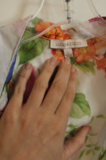 Lucky & Coco Floral Puff Sleeve Sheer Blouse | L