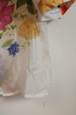 Lucky & Coco Floral Puff Sleeve Sheer Blouse | L