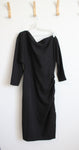 NEW H&M Black Long Sleeved One Shoulder Dress | M
