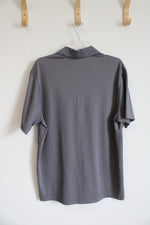 Under Armour Loose Fit Gray Penn State Nittany Lions Polo Shirt | L