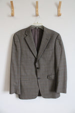 Burberry Brown Plaid Wool Blazer | 39R