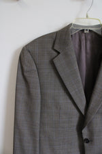 Burberry Brown Plaid Wool Blazer | 39R