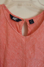 Lands' End Coral Linen Sleeveless Dress | L-T