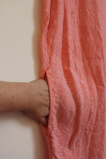 Lands' End Coral Linen Sleeveless Dress | L-T