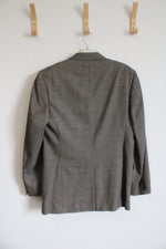 Burberry Brown Plaid Wool Blazer | 39R
