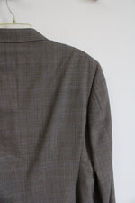 Burberry Brown Plaid Wool Blazer | 39R