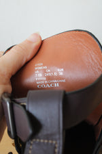 Coach Chalk Cream Oxblood Rare Moto Cut Out Bootie | Size 7.5