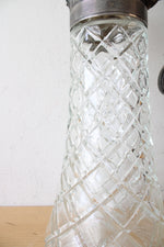 Vintage Cut Glass Silver Plated Claret Pitcher