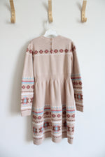 Gymboree Tan Aztec Horse Sweater Dress | Youth 8