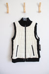 NEW Black Rivet GIII Ivory & Black Vest | XXL