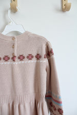 Gymboree Tan Aztec Horse Sweater Dress | Youth 8