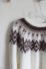 NEW Old Navy Cream Brown Fair Isle Sweater | XL
