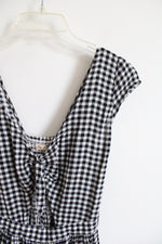 Hollister Blue & White Gingham Keyhole Dress | S