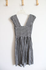 Hollister Blue & White Gingham Keyhole Dress | S