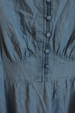 Lane Bryant Denim Maxi Dress with Ruffles | 14