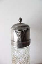 Vintage Cut Glass Silver Plated Claret Pitcher